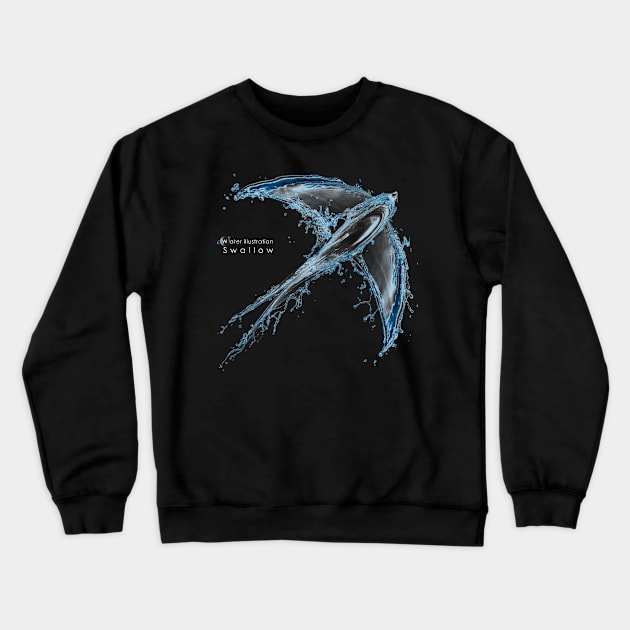Water illustration “Swallow“ Crewneck Sweatshirt by t-shirts-cafe